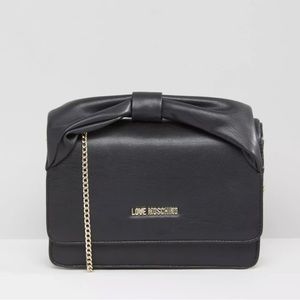 Love Moschino Clutch with Chain & Bow